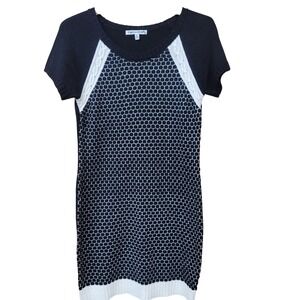 Made‎ for me to look amazing Black/White Honeycomb Sweater Dress Mod Retro XL